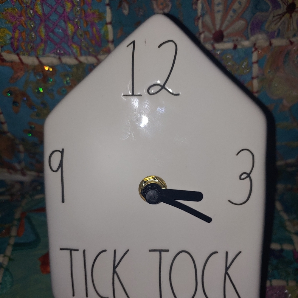 Rae dunn tick tock house clock
